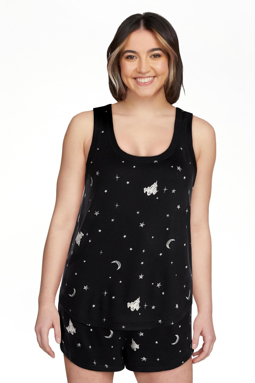 Halloween Women's Hacci Knit Tank Top and Shorts Pajama Set from Way to Celebrate, 2-Piece, Sizes... | Walmart (US)