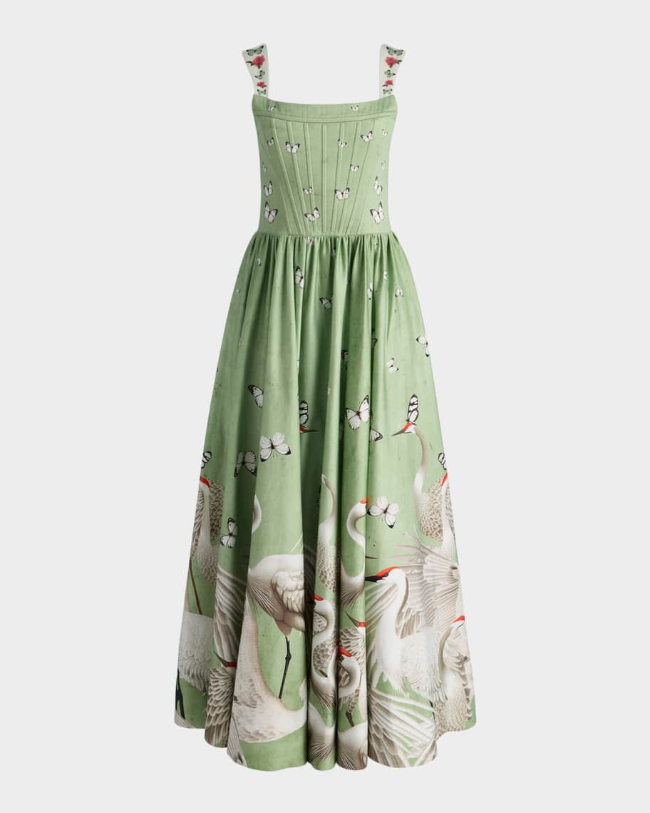 ALICE + OLIVIA Guinevere Bustier Maxi Dress | Neiman Marcus