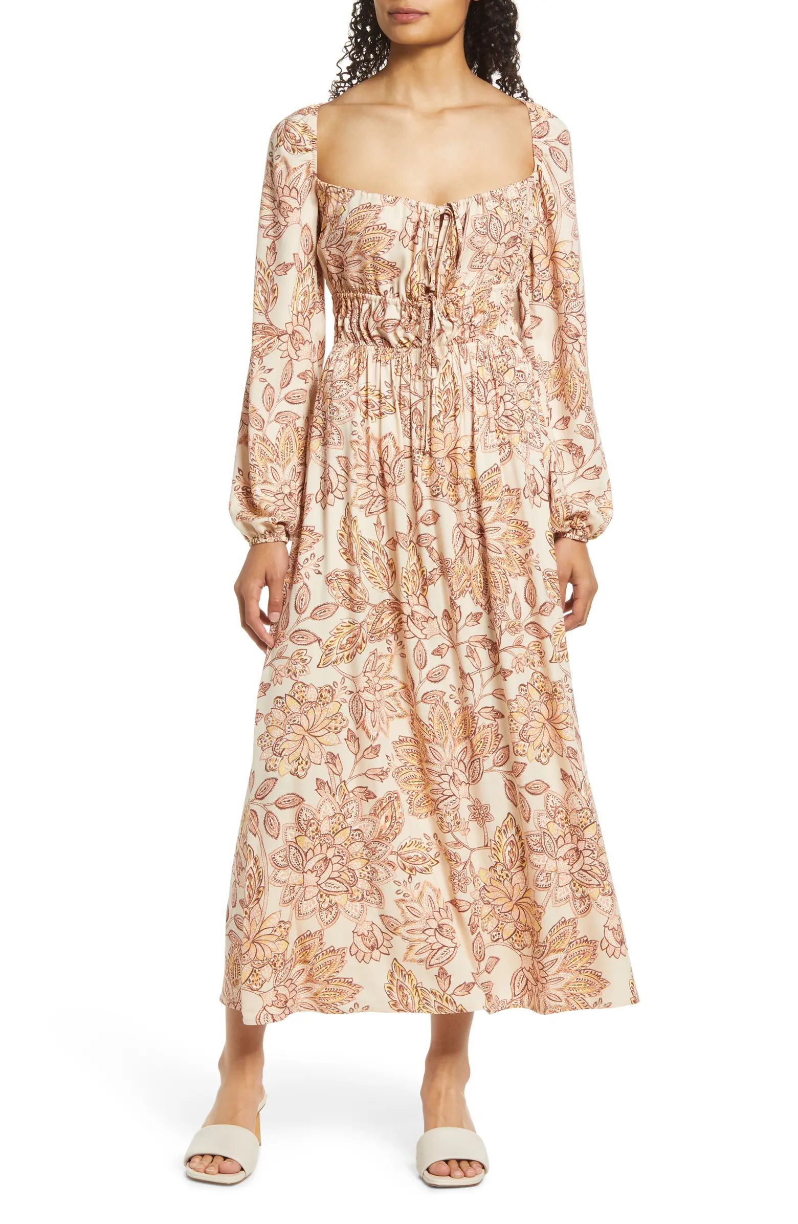 Fourteenth Place Emery Floral Long Sleeve Midi Dress | Nordstrom | Nordstrom