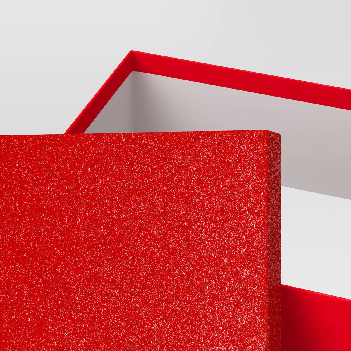 10.25"x4.5" Large Glittered Christmas Gift Box Red - Wondershop™ | Target