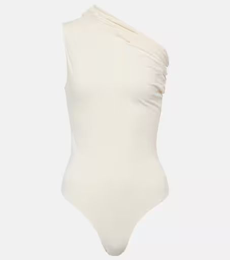 Pillar gathered cotton-blend bodysuit | Mytheresa (UK)