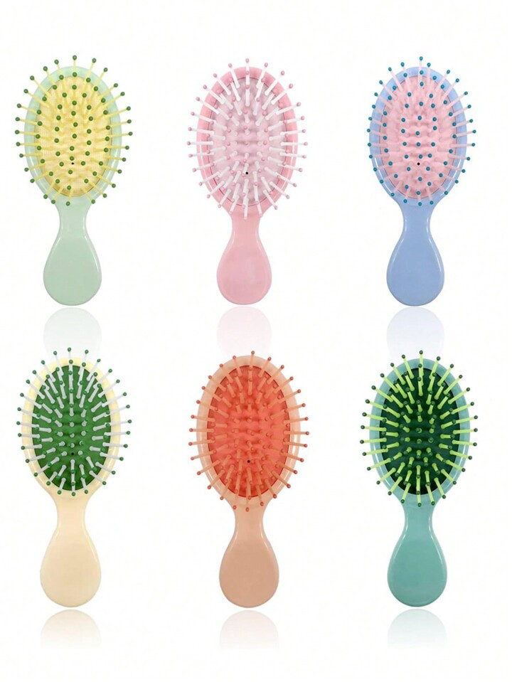 6 Pieces Mini Wet Hair Brush, Travel Detangling Brush, For Most Hair Types, With Ease Knots Witho... | SHEIN