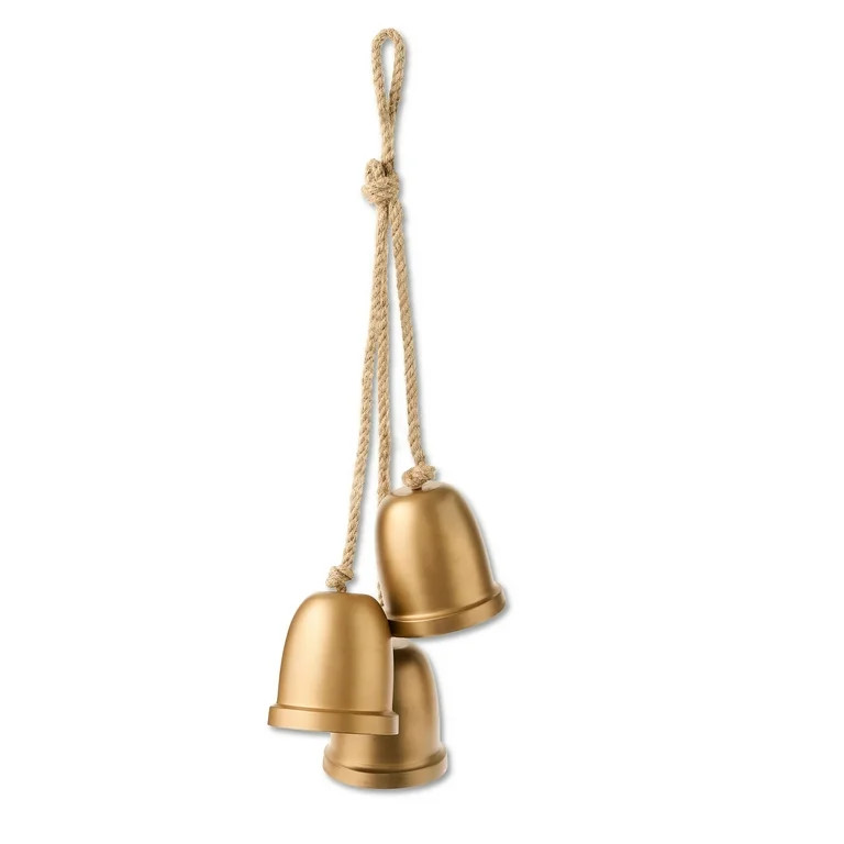 Bell Trio Hanging Christmas Decoration, Gold, 22", by Holiday Time | Walmart (US)