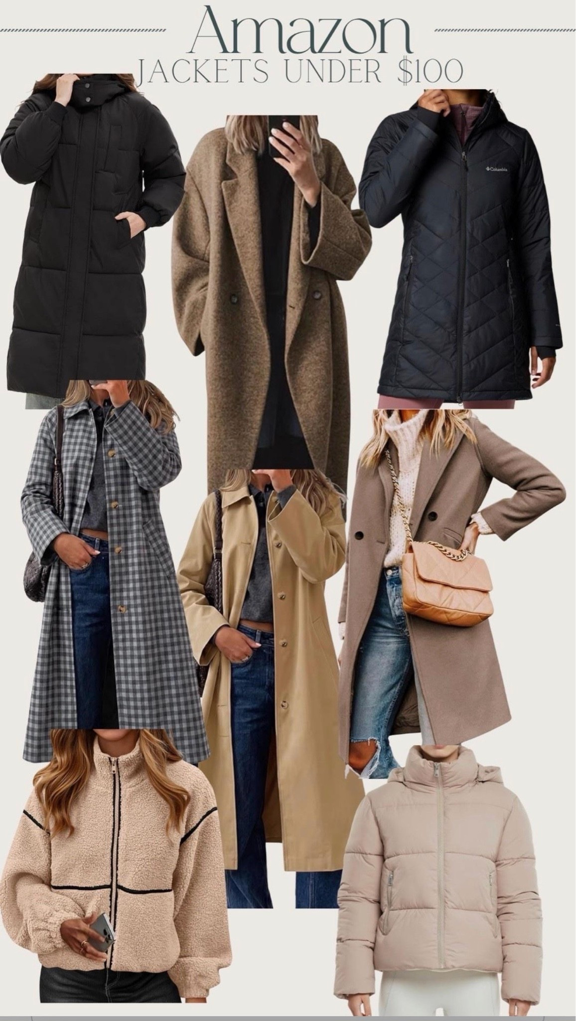 Amazon jackets under $100!