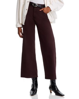 Saige High Rise Cropped Wide Leg Jeans in Amaretto | Bloomingdale's (US)