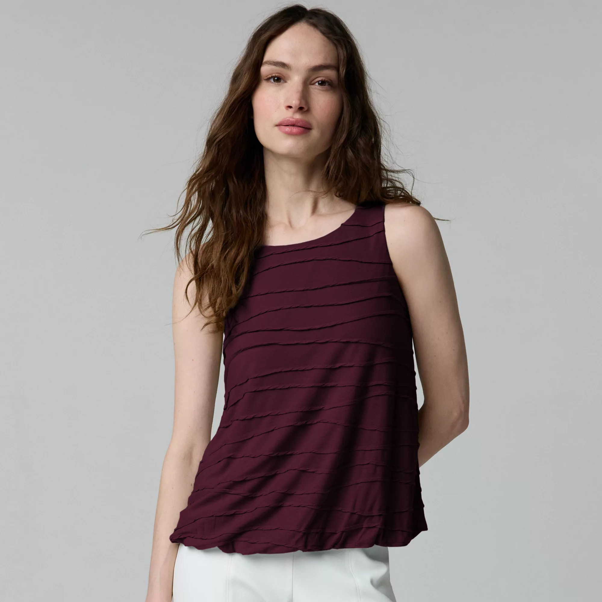 Women's Simply Vera Vera Wang Bubble Tank Top | Kohl's