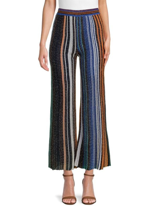 Metallic Striped Wide Leg Pants | Saks Fifth Avenue OFF 5TH