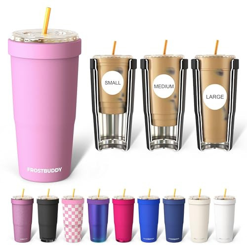 Frost Buddy Togo Buddy | 30 oz Stainless Steel Vacuum Insulated Tumbler | To Go Coffee Cup – Iced Coffee Cups, Iced Coffee Sleeve, Travel Mug, Thermal Cup for Hot & Cold Drinks, Dunkin Cup (Gumdrop) | Amazon (US)