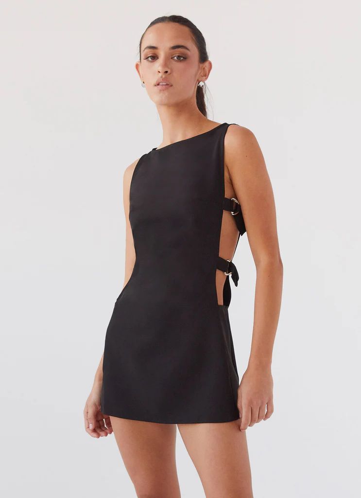 Cherish You Buckle Mini Dress - Shadow | Peppermayo (Global)