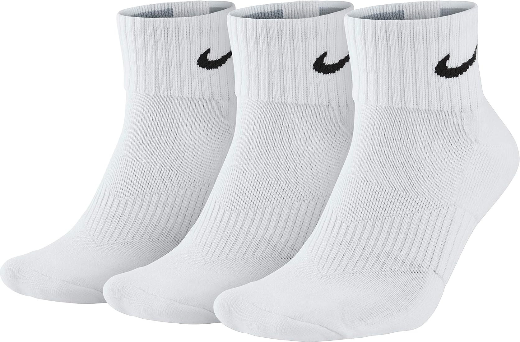 NIKE Performance Cushion Quarter Training Socks (3 Pairs) | Amazon (US)
