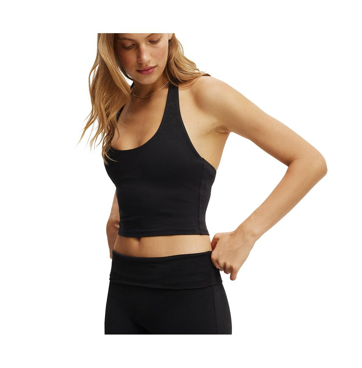 Cotton On Women's Active Ultra Soft Halter Neck Tank - Black | Macy's