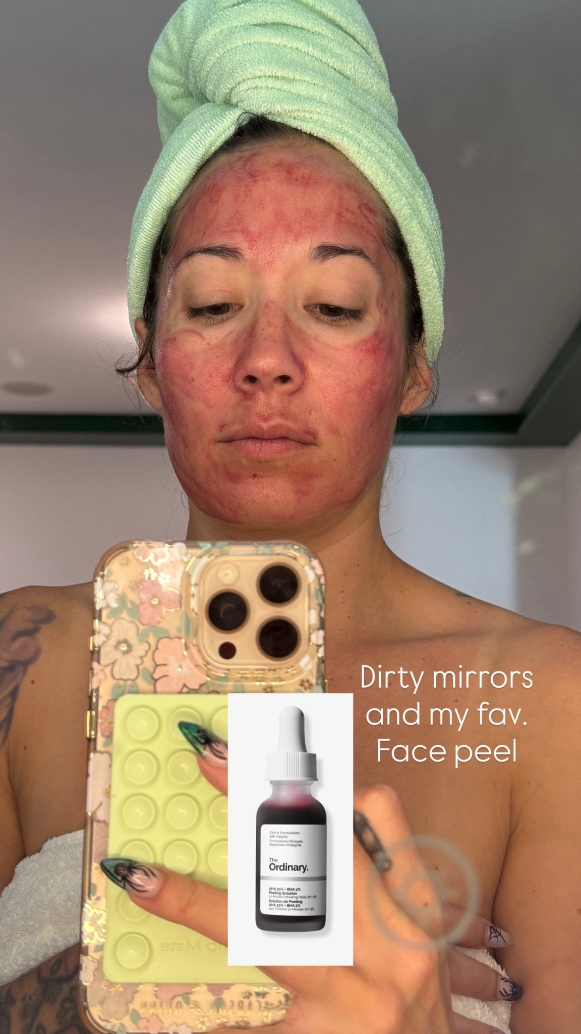 Face peel for the glow. The Ordinary face peel. Face peel. Microfiber hair towel. Self care Sunday! 

#LTKBeauty #LTKHoliday #LTKFindsUnder50