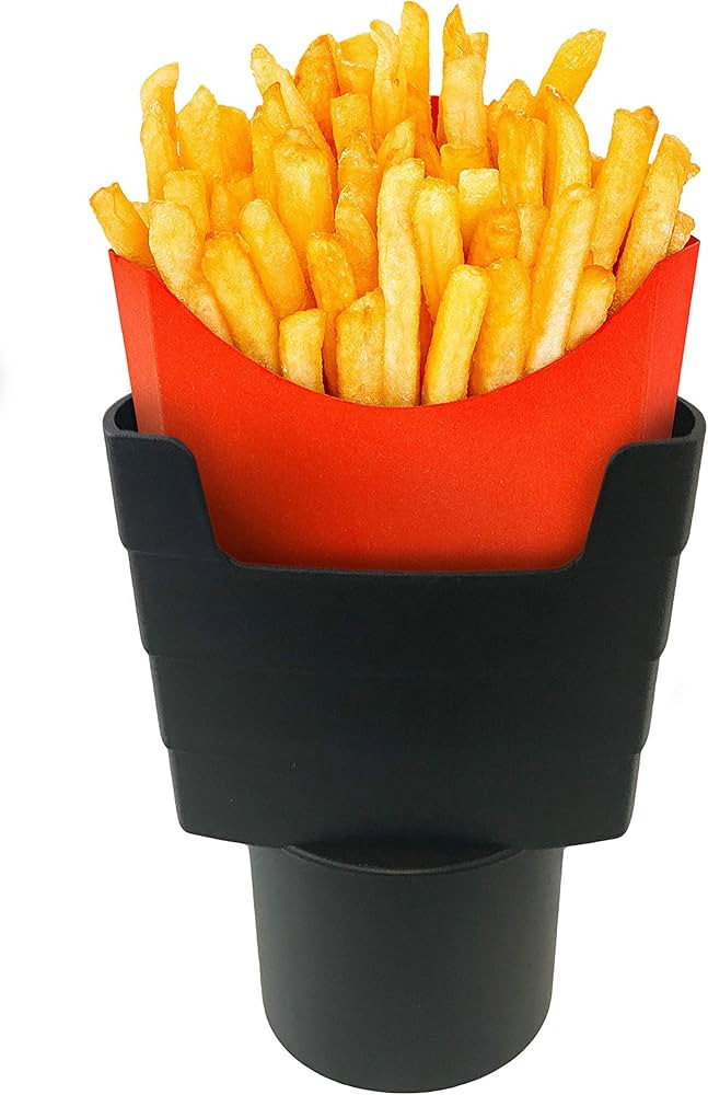 MAAD 'Fries on The Fly' Universal Car French Fry Holder for Cup Holder - Perfect White Elephant G... | Amazon (US)