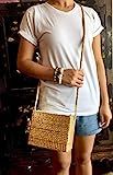 Crossbody Straw Bag,Straw Beach Bag,Handwoven Straw Tote Bag,Handwoven Straw Shoulder Bag Purse,Smal | Amazon (US)