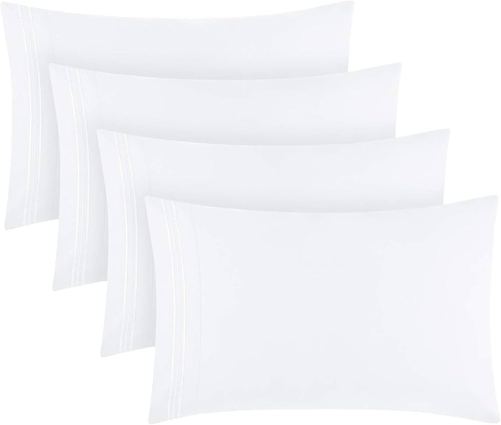Mellanni King Size Pillow Cases 2 Pack - Iconic Collection Pillowcases - Hotel Luxury, Extra Soft... | Amazon (US)