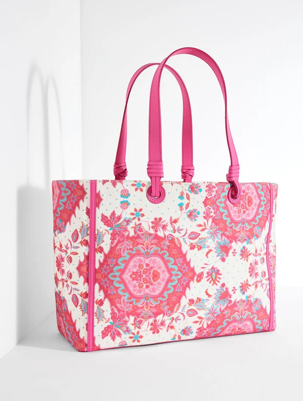 Medallion Garden Canvas Tote | Talbots