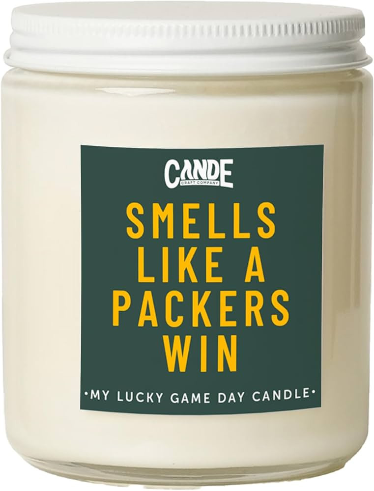 Smells Like a Packers Win Candle \u2013 Football Inspired Scents \u2013 Teakwood & Mahogany Fragr... | Amazon (US)