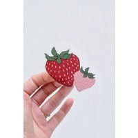 Strawberry Sticker | Clear Vinyl Laptop Water Bottle | Etsy (US)