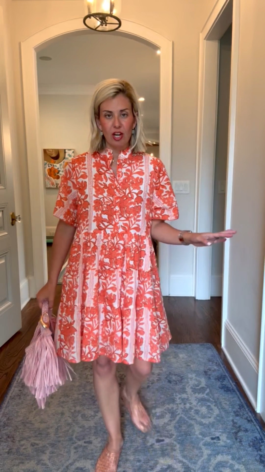 Orange & pink will always be a yes! Such a beautiful print and I love how it flows! I’m in a small and 8 jelly. 

*Use my code CATHERINE20 for 20% off Orders of $100+ at Anthropologie

#anthropartner
@anthropologie

#LTKOver40 #LTKmomlife #LTKdayinmylife