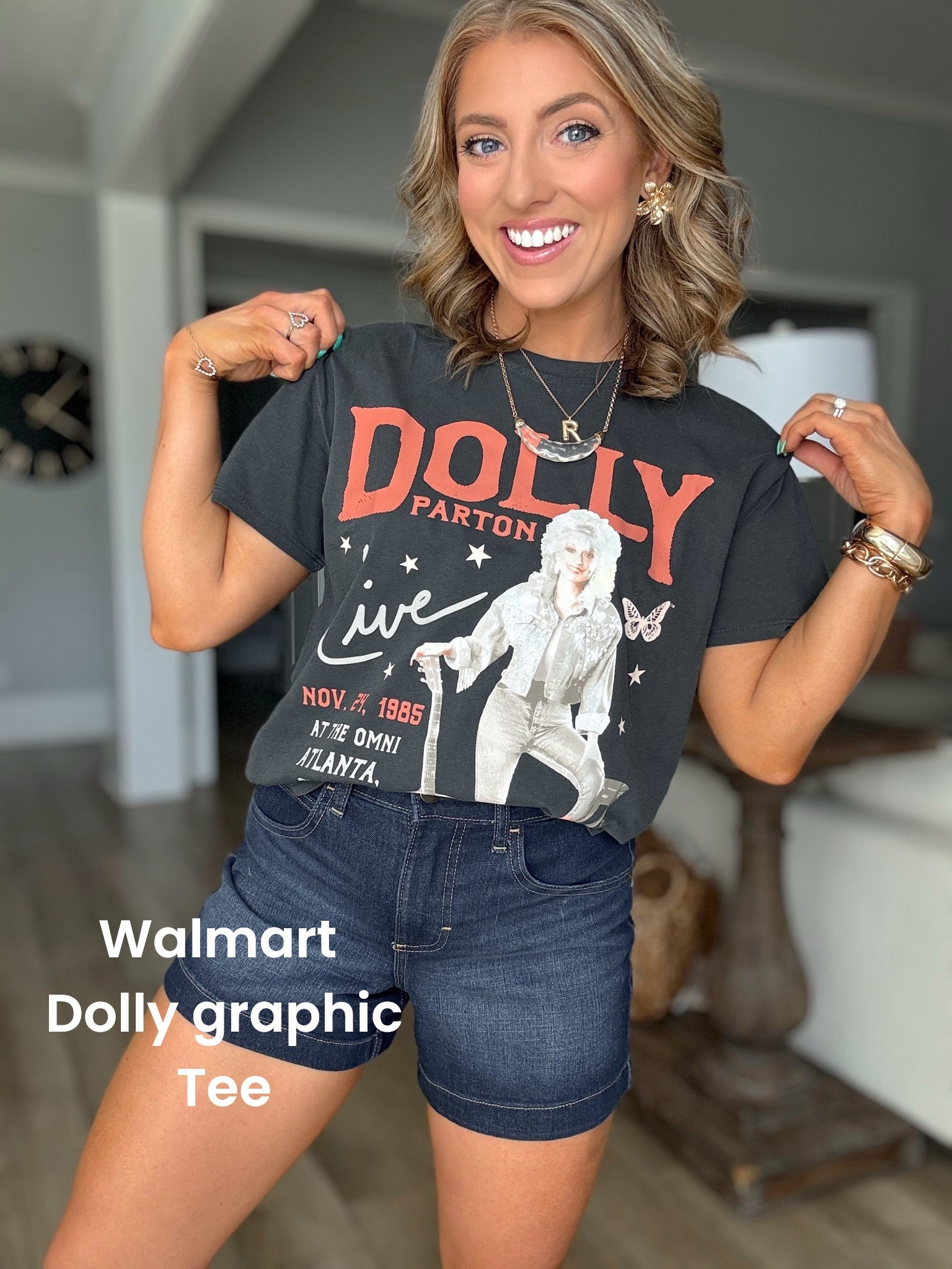 Dolly fans this one is for you 🎶🤍 this graphic tee is SO good and paired with these denim shorts for the perfect casual outfit! Comfy, cute, and such a fun statement piece 🙌🏼

This one will go fast!!

#walmartfashion #graphictee #dollyparton #casualstyle #summeroutfits #affordablefashion #momstyle #ootd #walmartfinds #everydaystyle

#LTKPetite #LTKootd