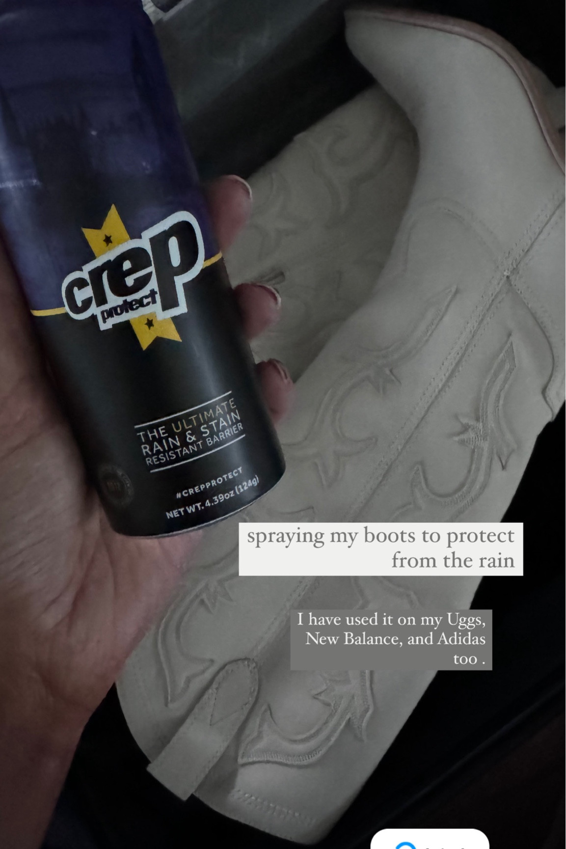 Shoe spray
Shoe protection 

#LTKshoecrush