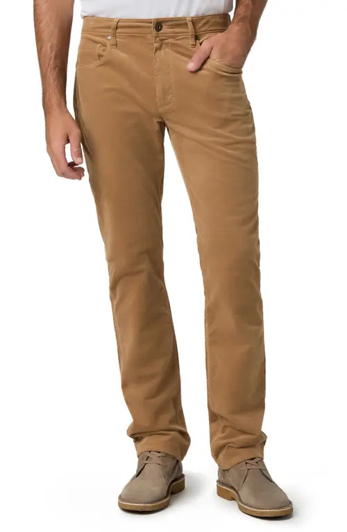 PAIGE Normandie Straight Leg Corduroy Pants in Palomino at Nordstrom, Size 30 | Nordstrom