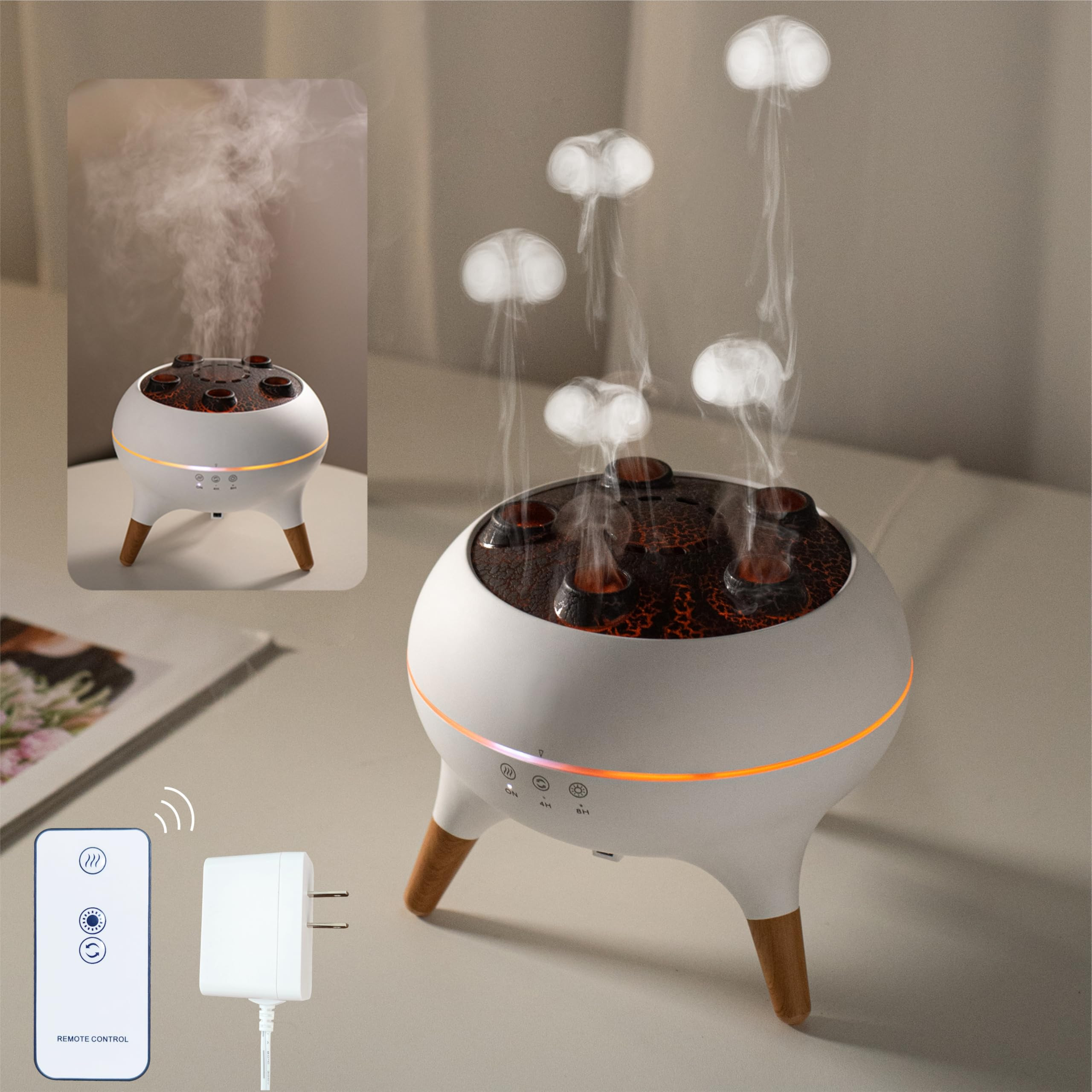 Essential Oil Diffuser 250ML Dancing Jellyfish Aromatherapy Diffuser Humidifier with 7 Colors LED... | Amazon (US)