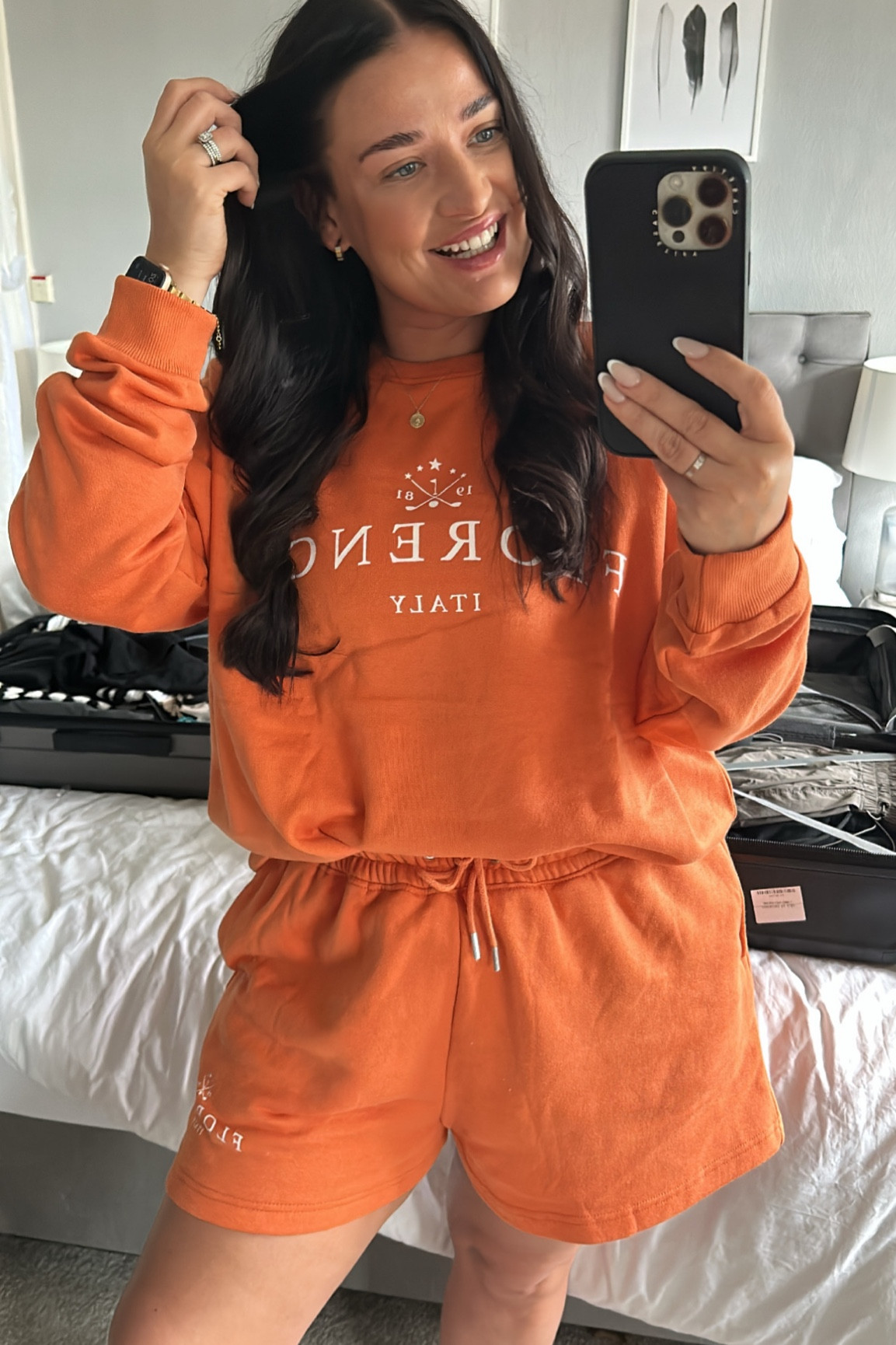 Airport Outfit (size down very very oversized) I wore 14 shorts 10 top and could have done smaller in both 

#LTKtravel #LTKSeasonal #LTKmidsize