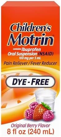 Children's Motrin Oral Suspension 100mg Ibuprofen Medicine, NSAID Fever Reducer & Pain Reliever f... | Amazon (US)
