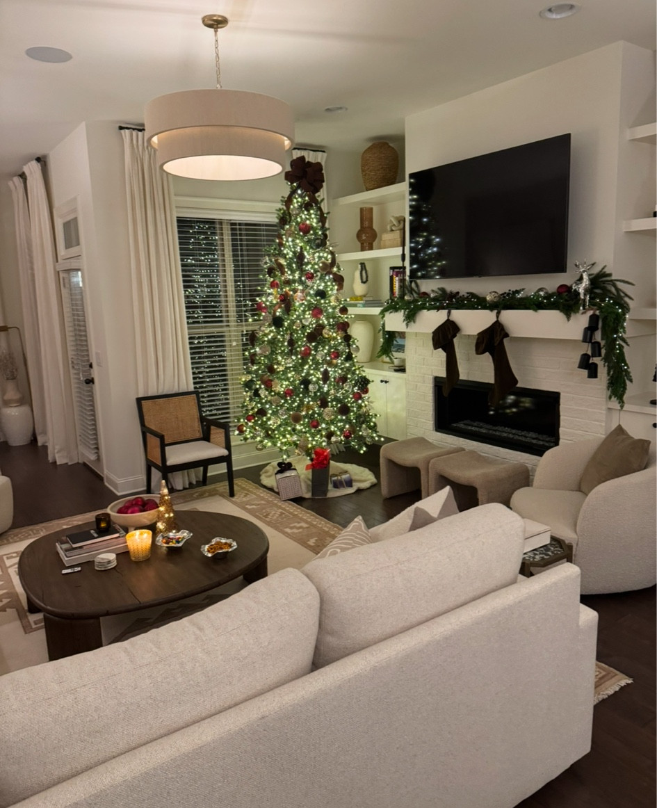 Living Room Interiors giving all the cozy vibes 🥰

#LTKHoliday #LTKHome #LTKSaleAlert