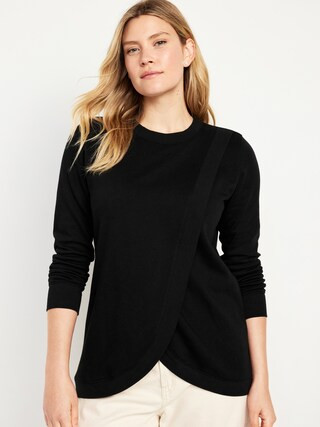 Maternity Cross-Front Nursing Sweatshirt | Old Navy (US)