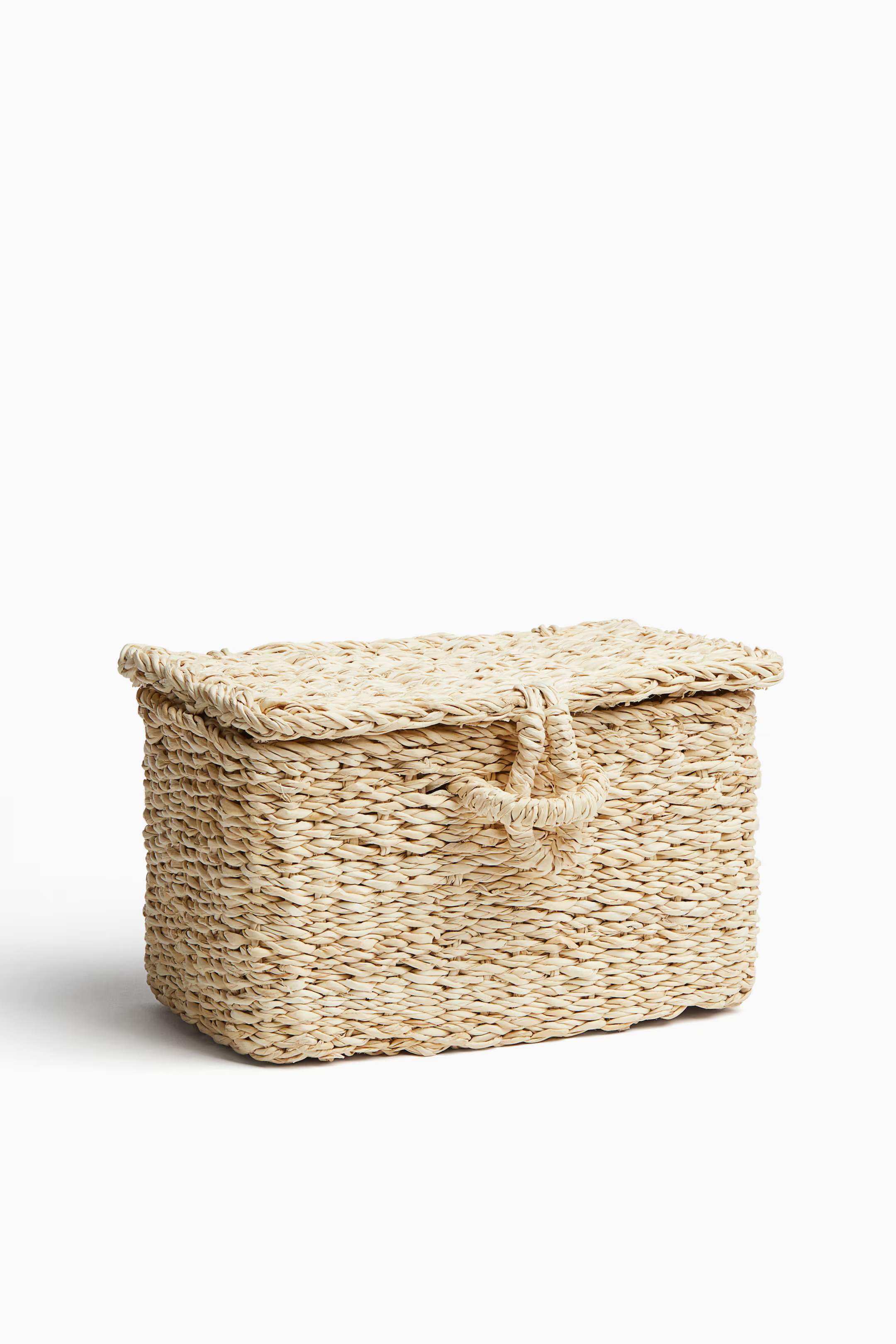 Seagrass Storage Basket with Lid - Beige - Home All | H&M US | H&M (US + CA)
