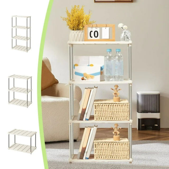 VBODN Storage,Living 4 Shelf Shelf Ventilated Light Duty Storage Home Organizer with AShelves Bas... | Walmart (US)