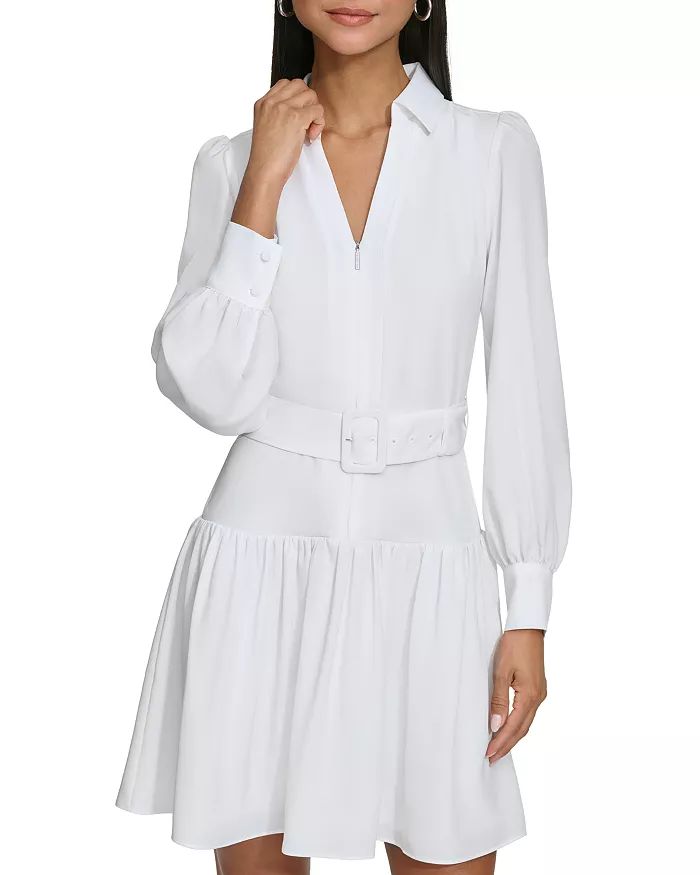 Belted Zip Up A Line Dress | Bloomingdale's (US)