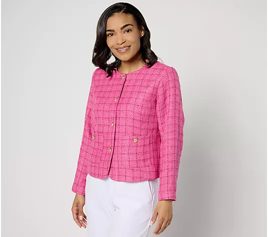 Joan Rivers Red Carpet Boucle Blazer with Pockets | QVC