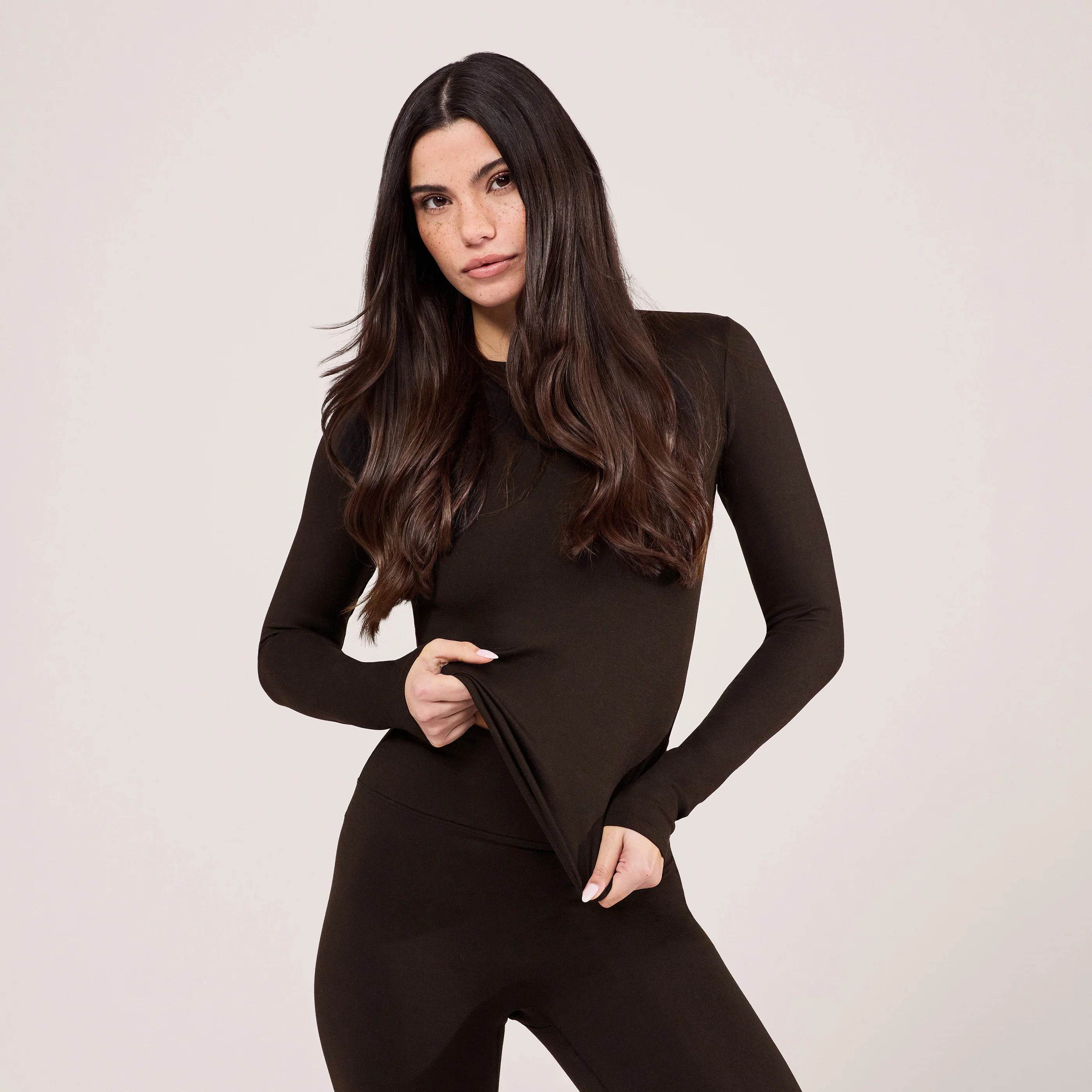Ultimate Everyday Long Sleeve Top - Black Coffee | LOVALL