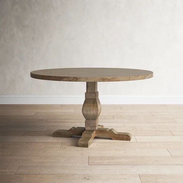 Kinston 55'' Pine Solid Wood Pedestal Dining Table | Wayfair North America