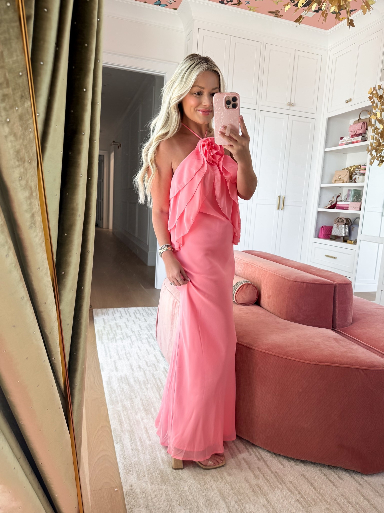 Pretty spring wedding guest dress. 
Runs TTS! Use code WHITNEYRIFE for 20% off. 

#LTKWedding #LTKSaleAlert #LTKMothersDay