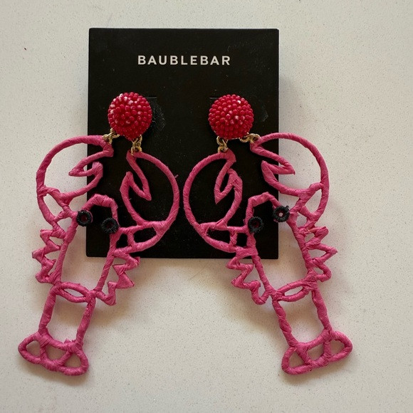 BaubleBar Pink Lobster Earrings Bold Statement Jewelry | Poshmark