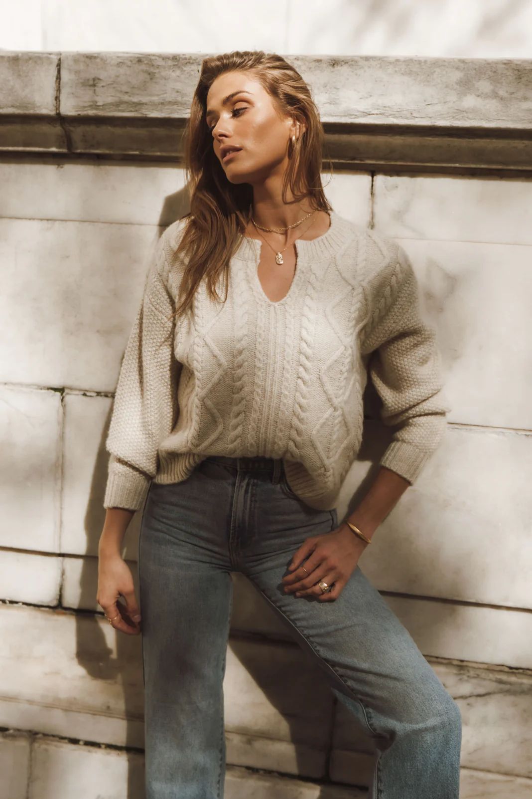 Vero Moda Reese Sweater in Ivory - böhme | Bohme