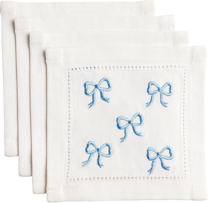 Mud Pie Bows Cocktail Napkin | Amazon (US)