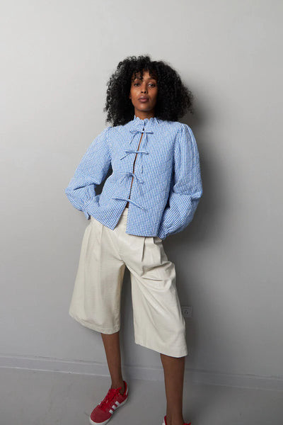 - Mabel Gry Jacket Blue/cream | Trouva (Global)