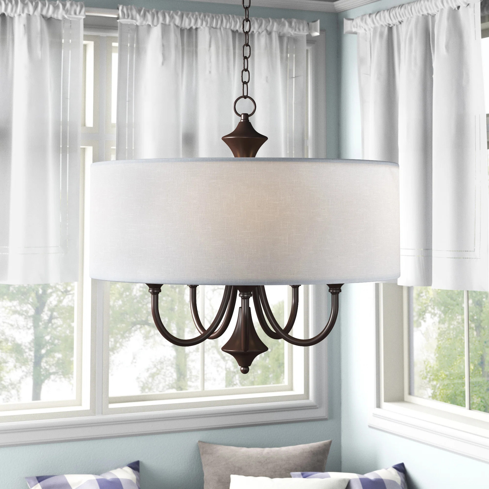 Bhushan 5 - Light Dimmable Drum Chandelier | Wayfair North America