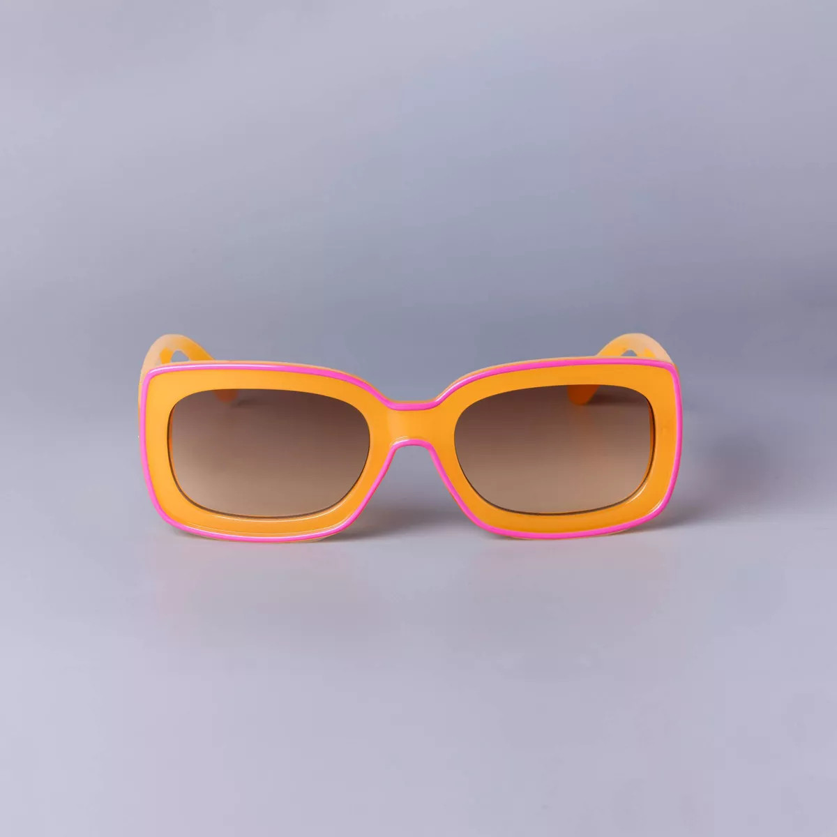 Women's Rectangle with Rim Sunglasses - Wild Fable™ Orange | Target