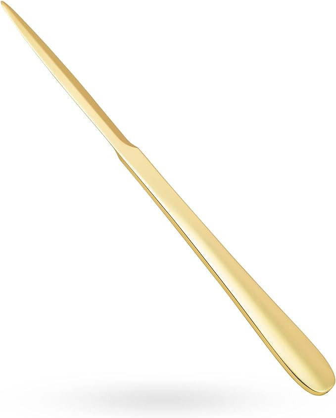9" Golden Metal Letter Opener with Minimalist Design, Safe Double Edge Blades, Anti-Fingerprint L... | Amazon (US)