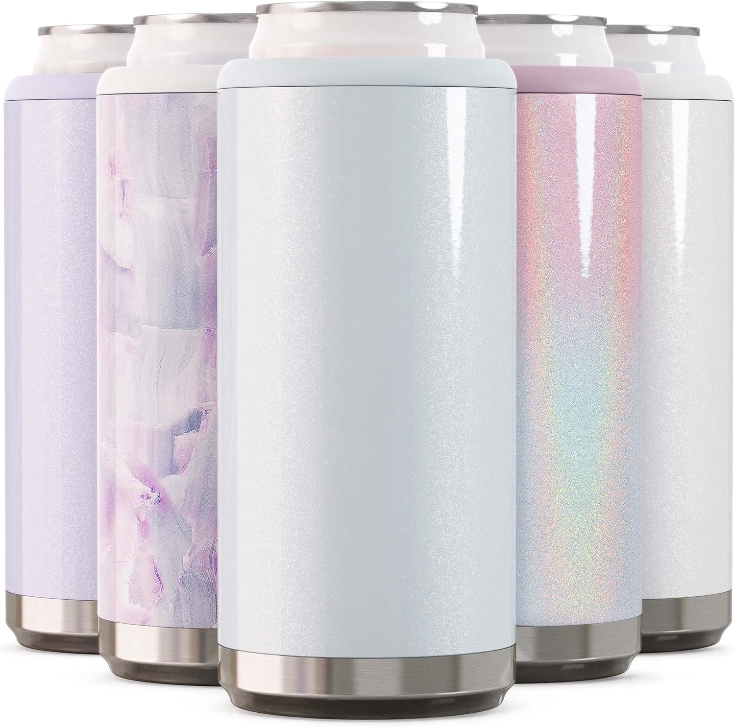 Maars Skinny Can Cooler for Slim Beer & Hard Seltzer | Stainless Steel 12oz Sleeve, Double Wall V... | Amazon (US)