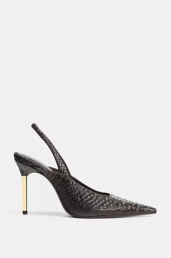 EMBOSSED SLINGBACK SHOES | Zara UK
