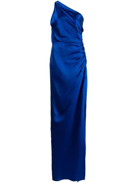 one-shoulder silk gown | Farfetch (US)