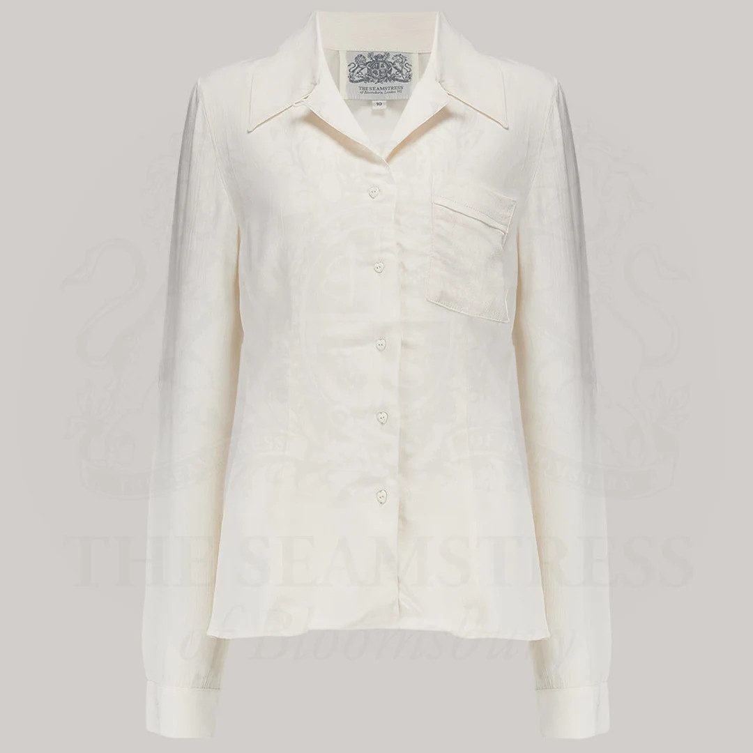 Jacqui Blouse in Cream by the Seamstress of Bloomsbury Authentic Vintage 1940's Style - Etsy UK | Etsy (UK)