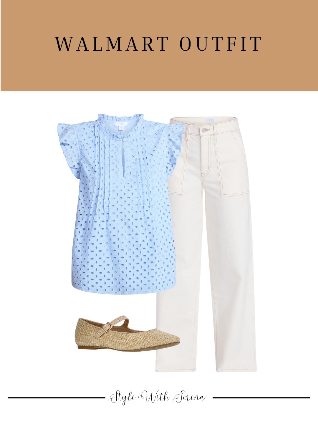 Walmart outfit, Walmart fashion, looks for less, eyelet blouse, white jeans, flats, spring outfit 

#LTKSeasonal #LTKSaleAlert #LTKootd